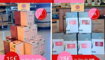 Promo BIBs rouge et rosé en 5L et 10L